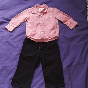 Place Est.1989 long sleeve and pants 12-18 months
